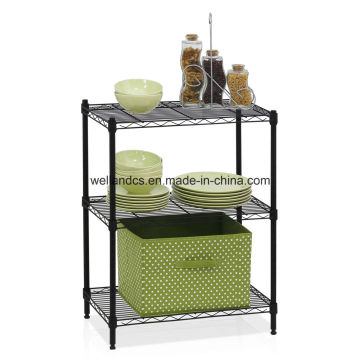 3 Layers Epoxy Coated Metal Wire Kitchen Shelf Rack with NSF Approval